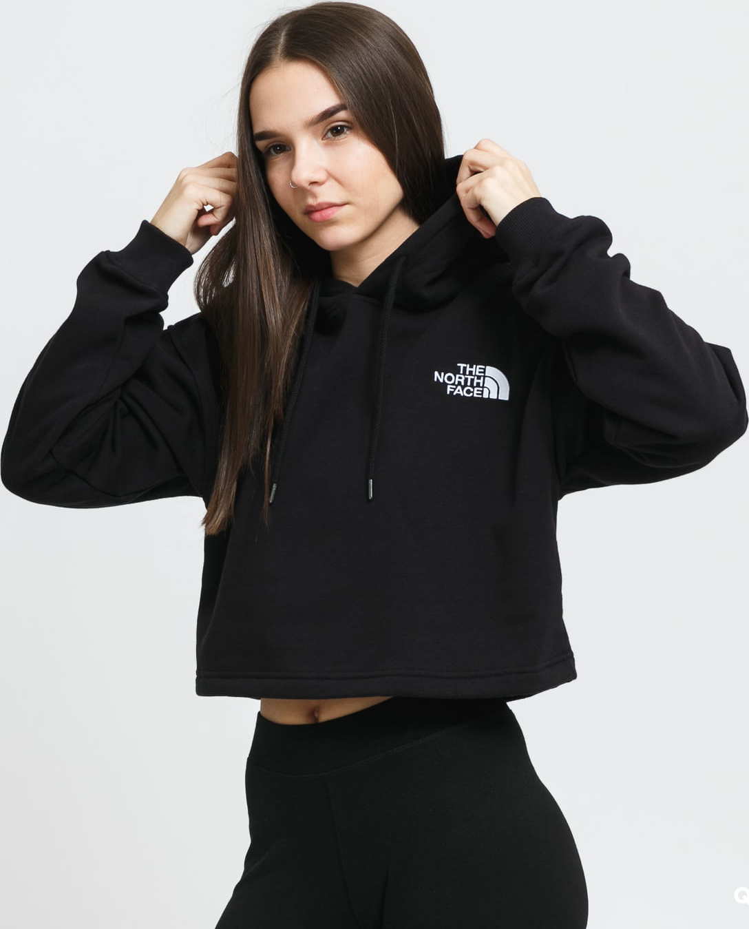 The North Face W Logo Cropped DRP Hoodie černá L