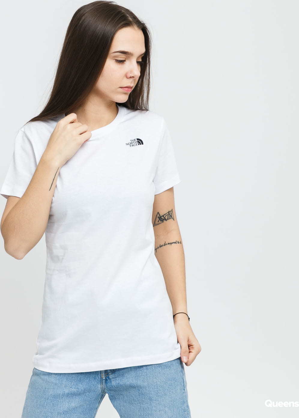 The North Face W SS Simple Dome Tee bílé XL