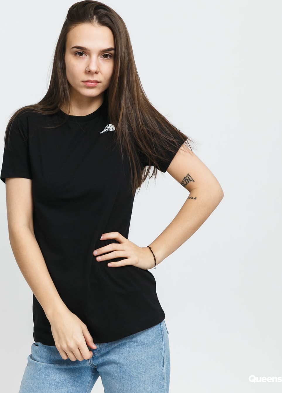 The North Face W SS Simple Dome Tee černé XL
