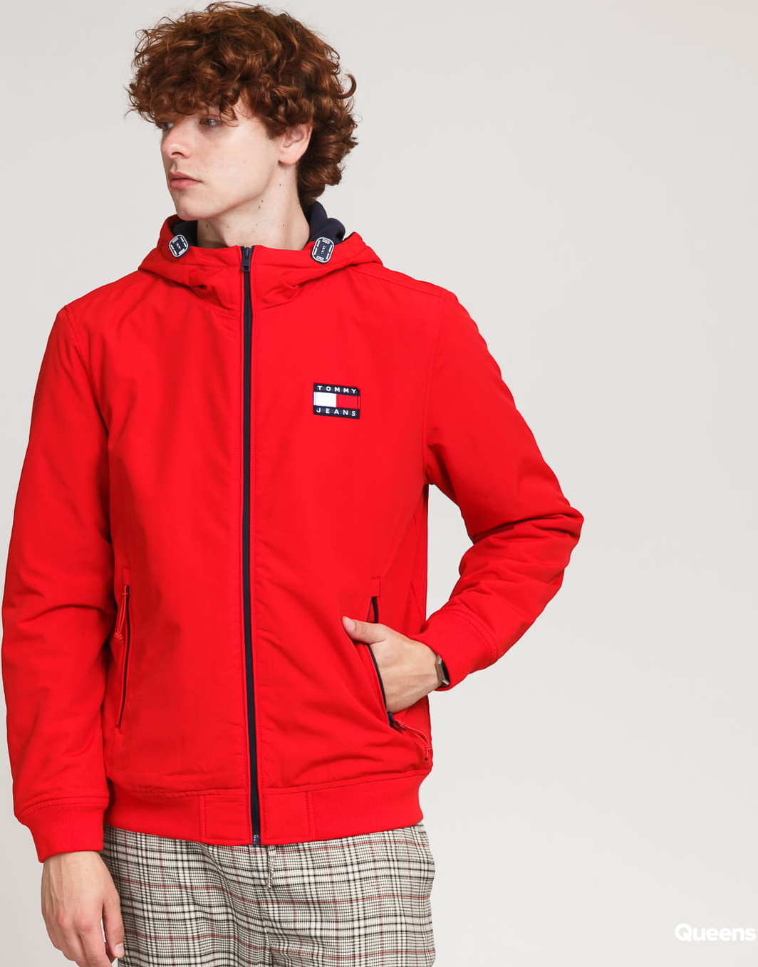 TOMMY JEANS M Padded Nylon Jacket červená L