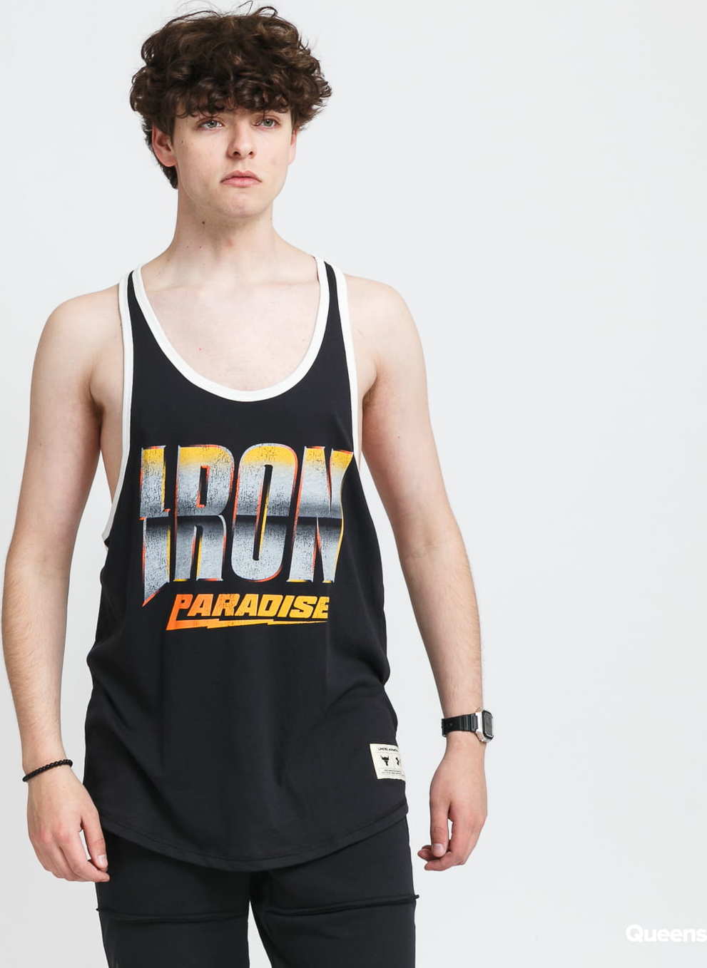 Under Armour Project Rock Iron Tank černé / bílé XXL