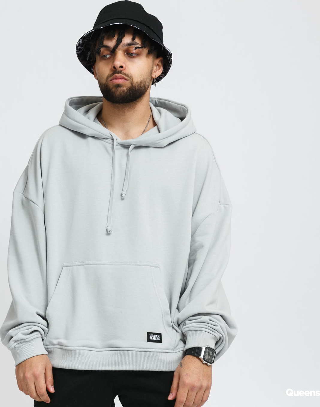 Urban Classics 80's Hoody šedá XL