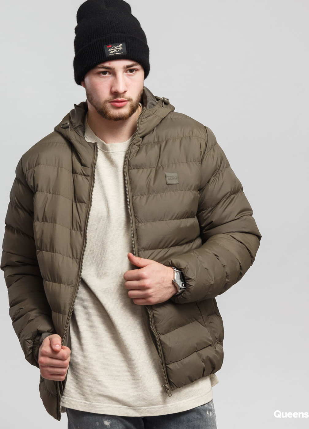 Urban Classics Basic Bubble Jacket olivová S