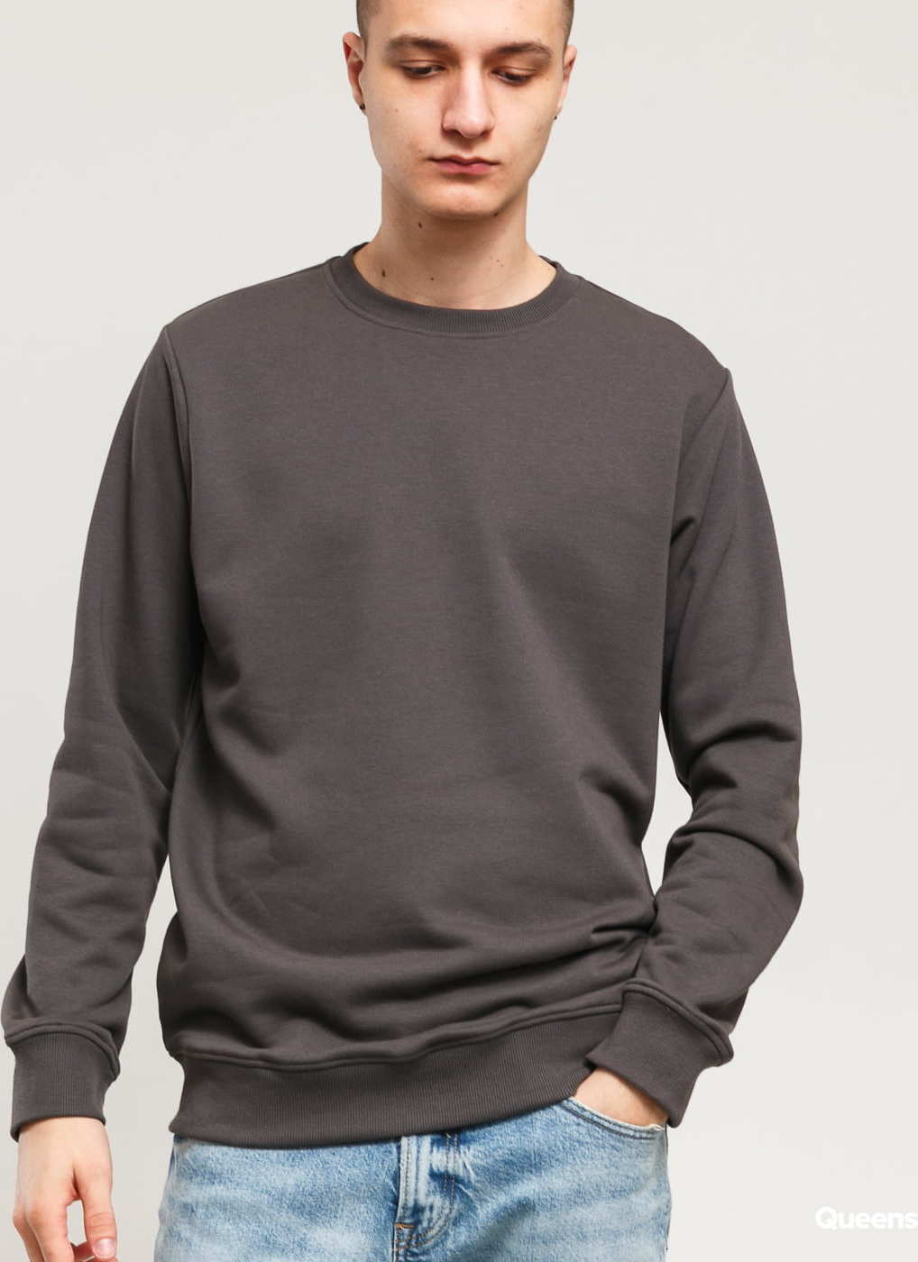 Urban Classics Basic Terry Crew tmavě šedá XXL