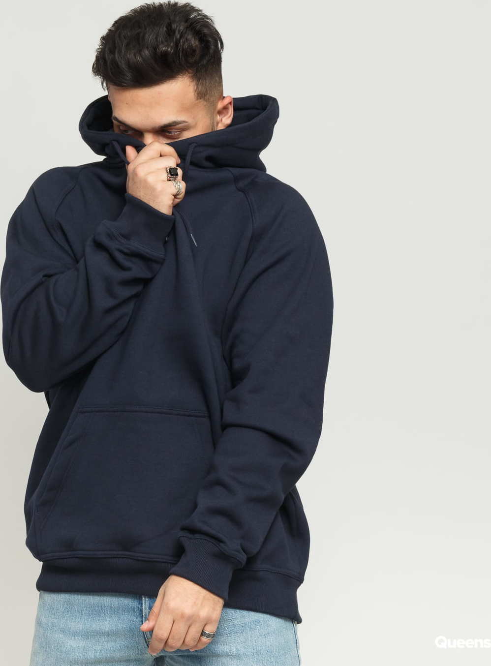 Urban Classics Blank Hoody navy XXL