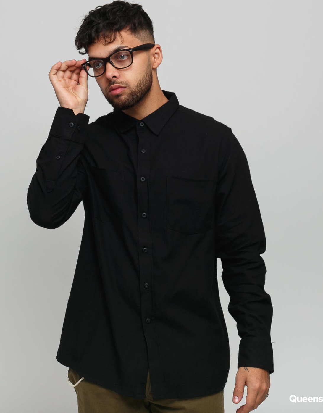 Urban Classics Checked Flanell Shirt černá XXL