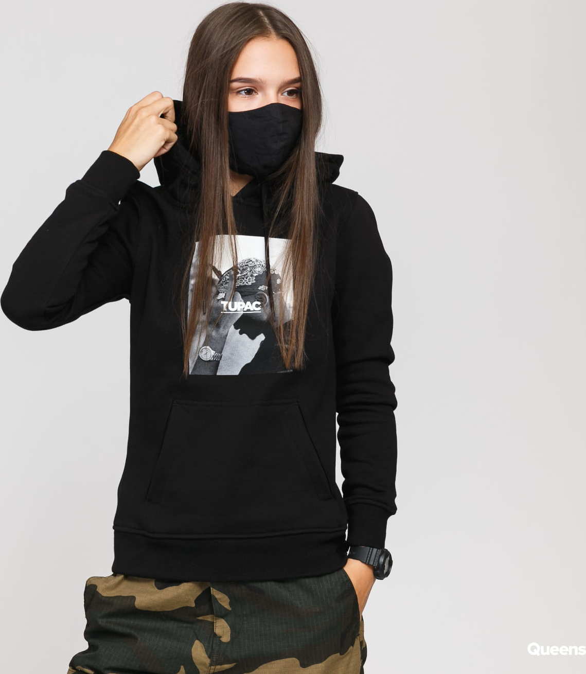 Urban Classics Ladies 2Pac F*ck The World Hoody černá XL