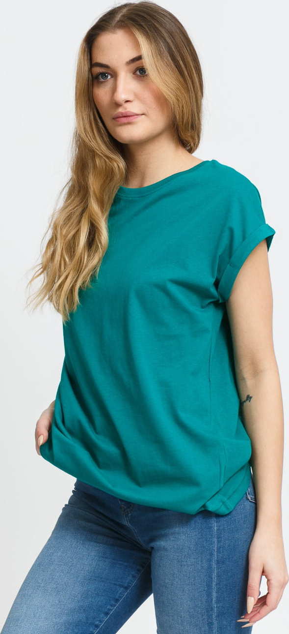 Urban Classics Ladies Extended Shoulder Tee zelené XL