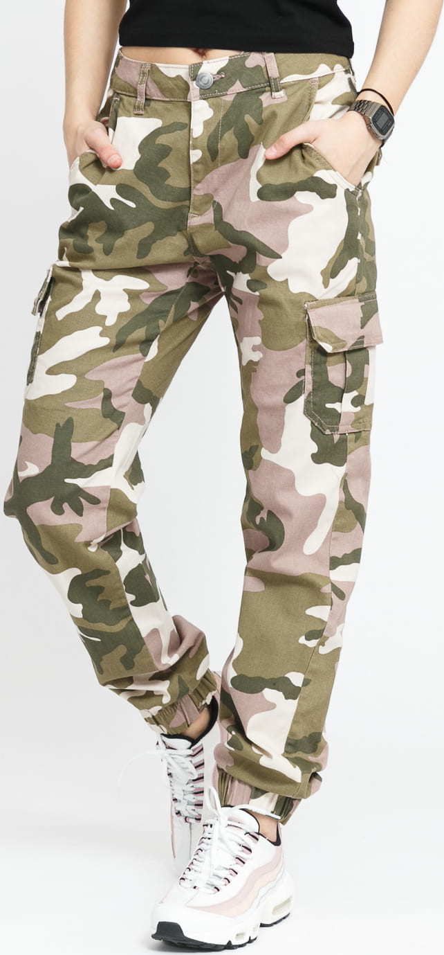 Urban Classics Ladies High Waist Camo Cargo Pants 31