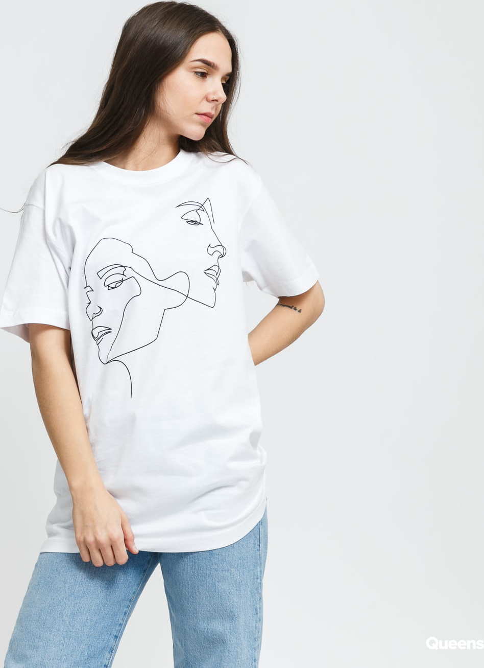 Urban Classics Ladies One Line Tee bílé L