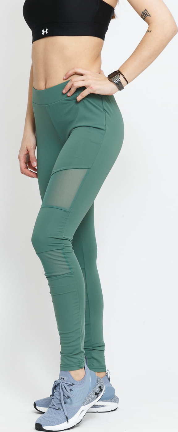 Urban Classics Ladies Tech Mesh Leggings zelené XL