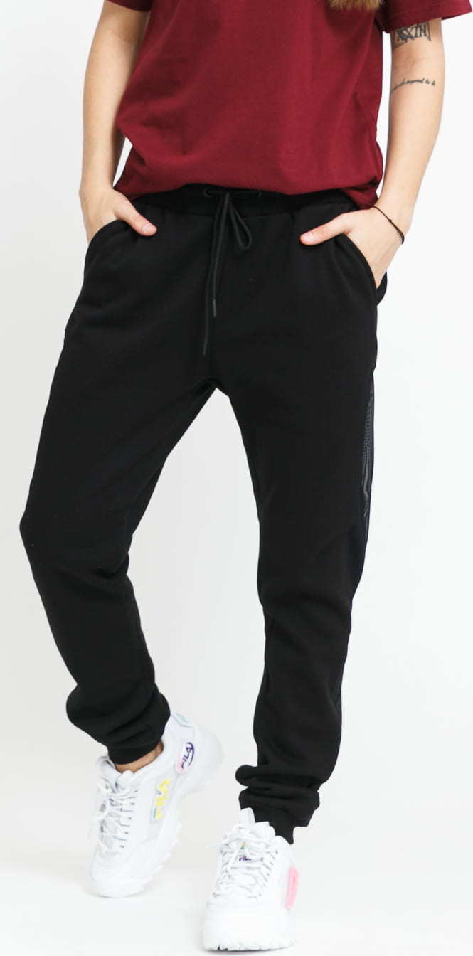Urban Classics Ladies Tech Mesh Side Stripe Sweatpants černé S