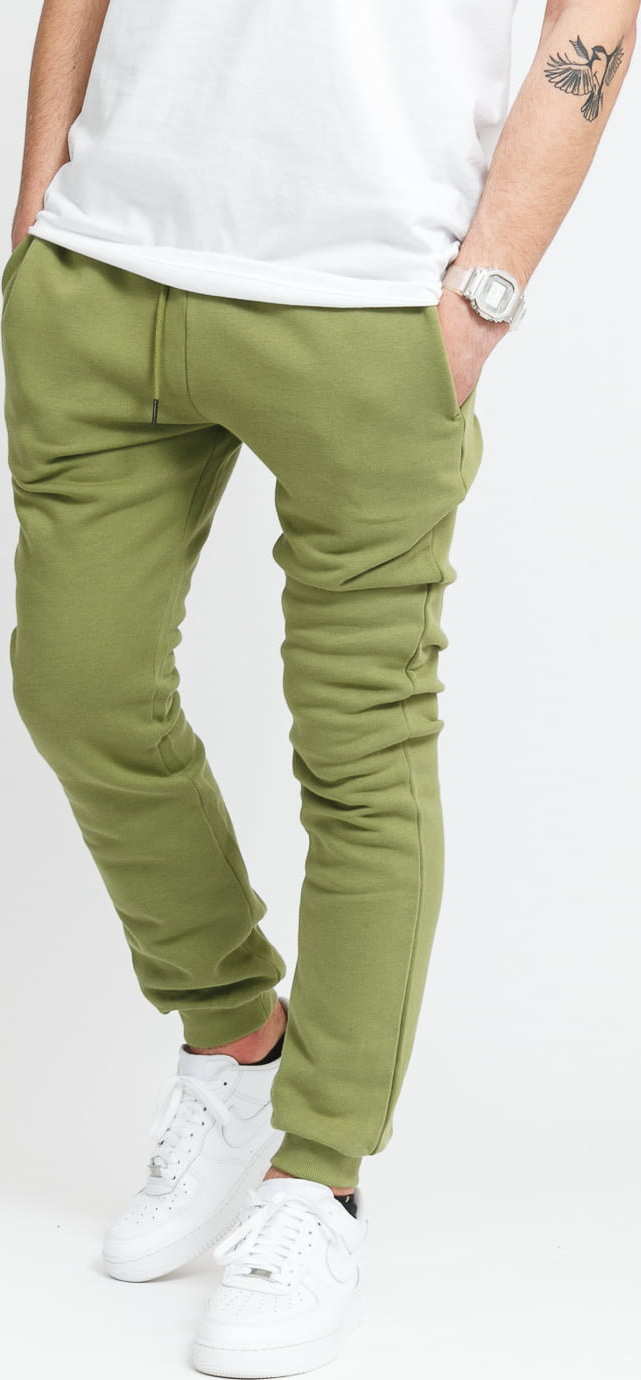Urban Classics Organic Basic Sweatpants olivové XXL