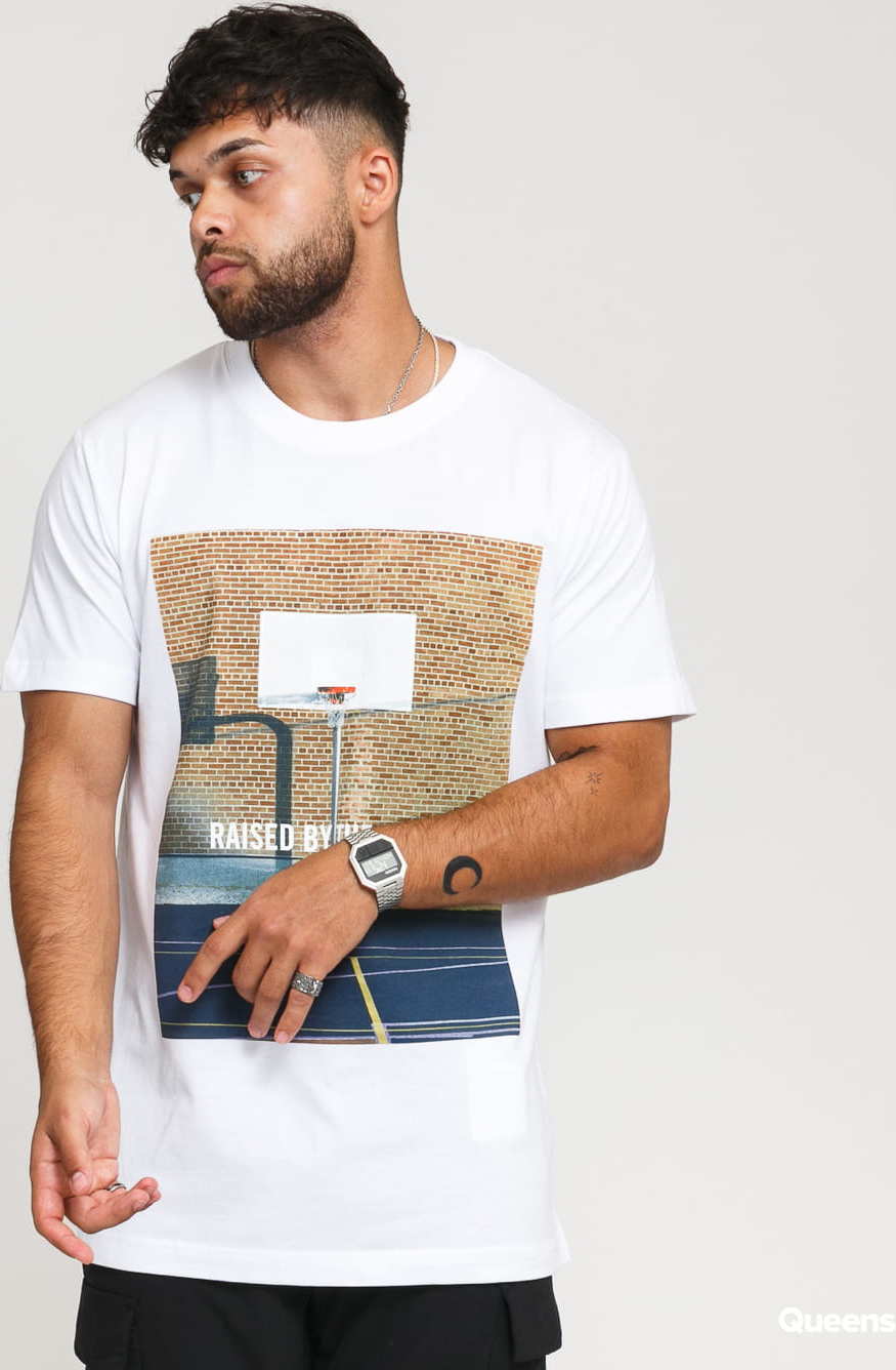 Urban Classics Raised By The Streets Tee bílé XL