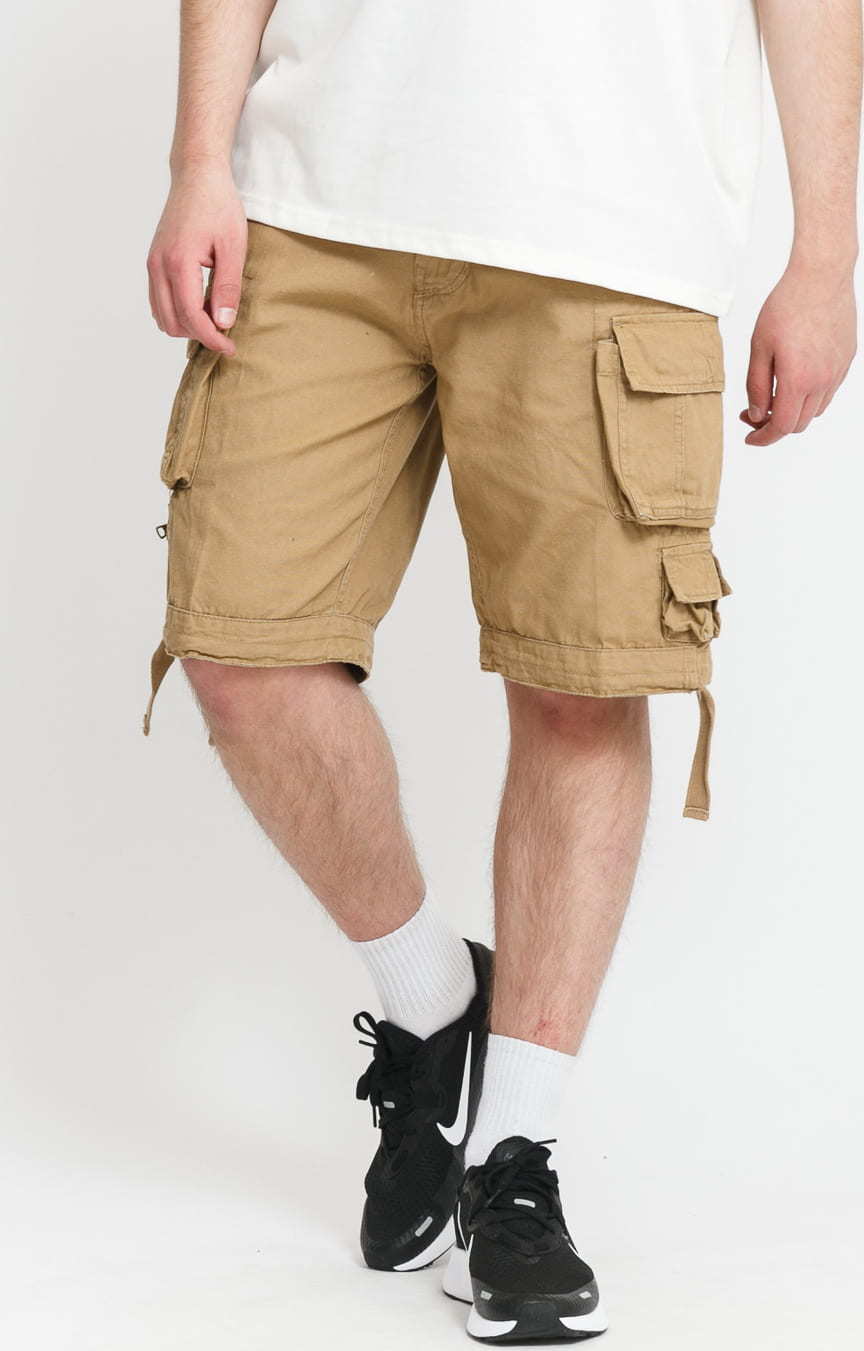 Urban Classics Savage Vintage Cargo Shorts béžové 3XL