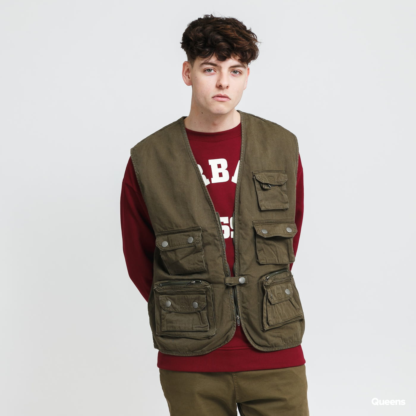 Urban Classics Worker Vest olivová XXL