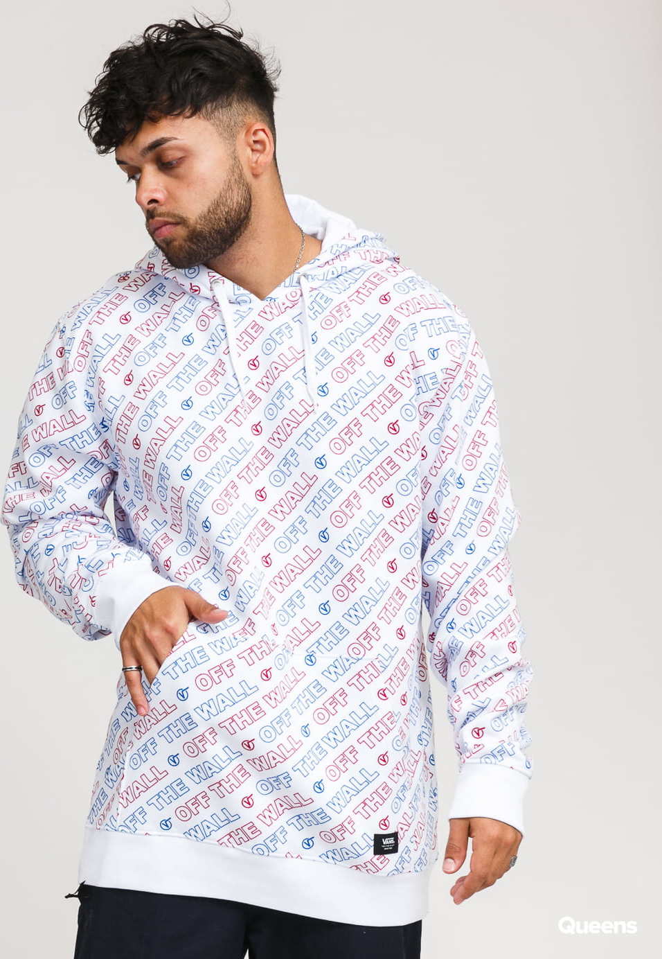 Vans MN Dimension AOP Hoodie bílá L