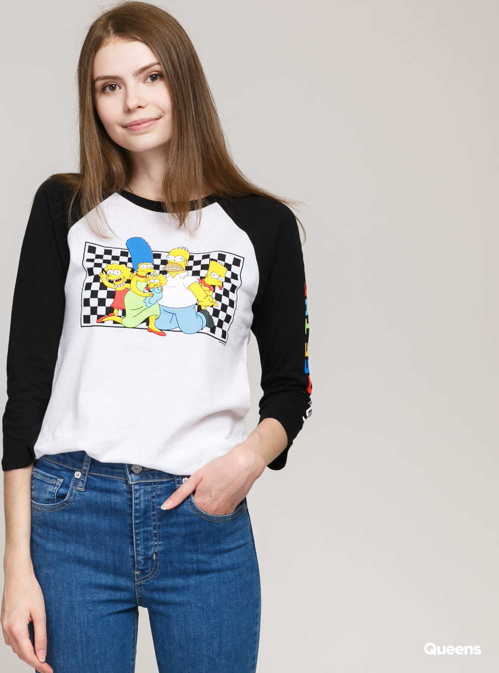 Vans WM The Simpsons Family LS Tee bílé / černé M