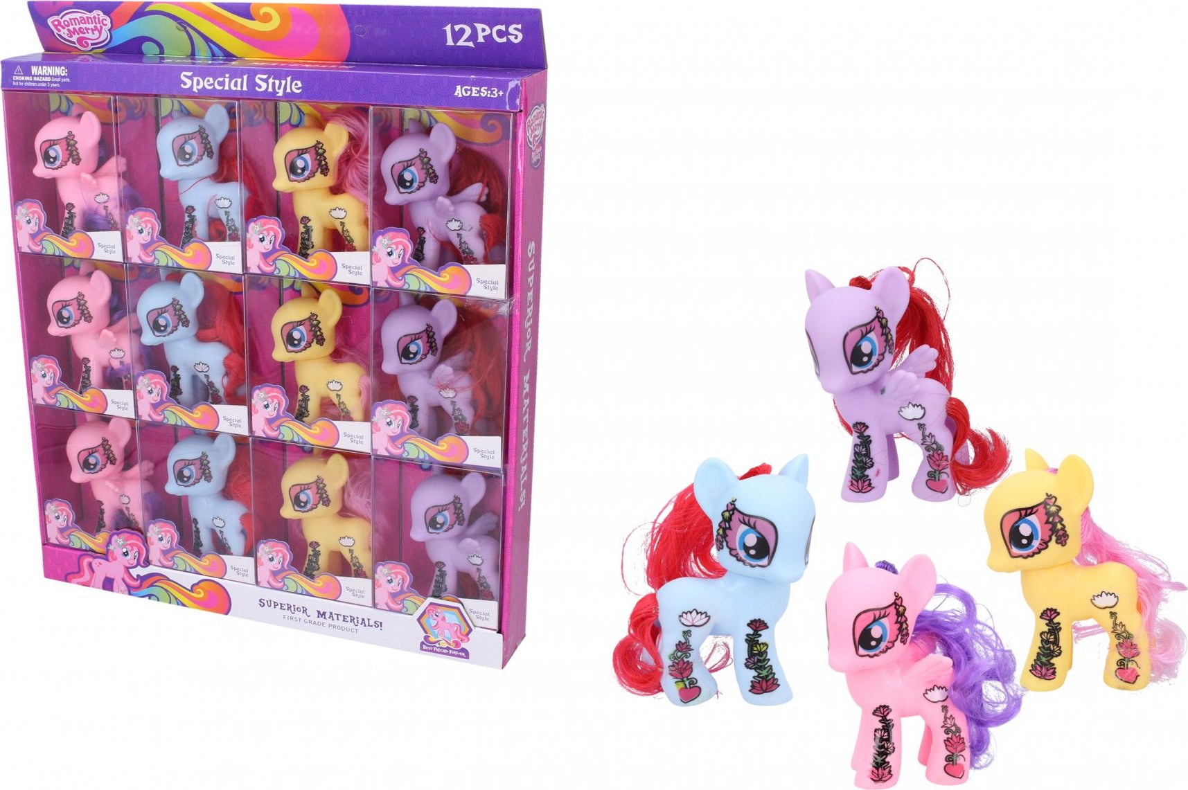 Poník barevný 11 cm