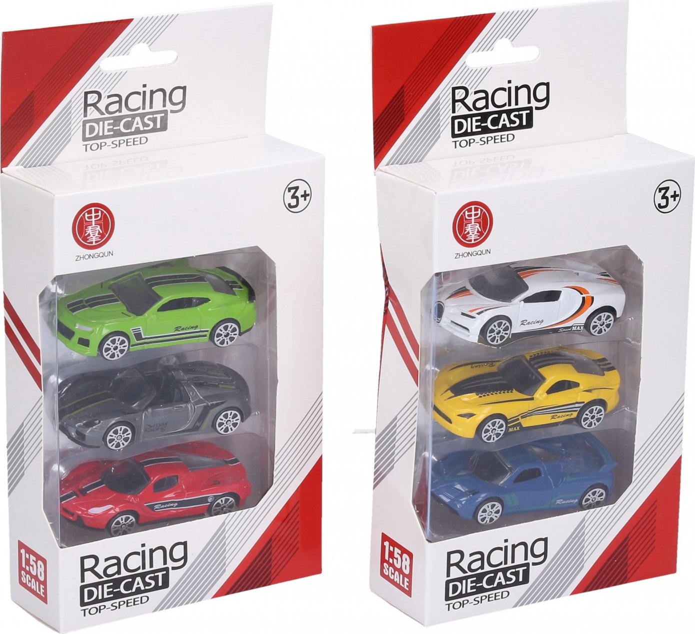 Auto kovové set 3 ks 7 cm