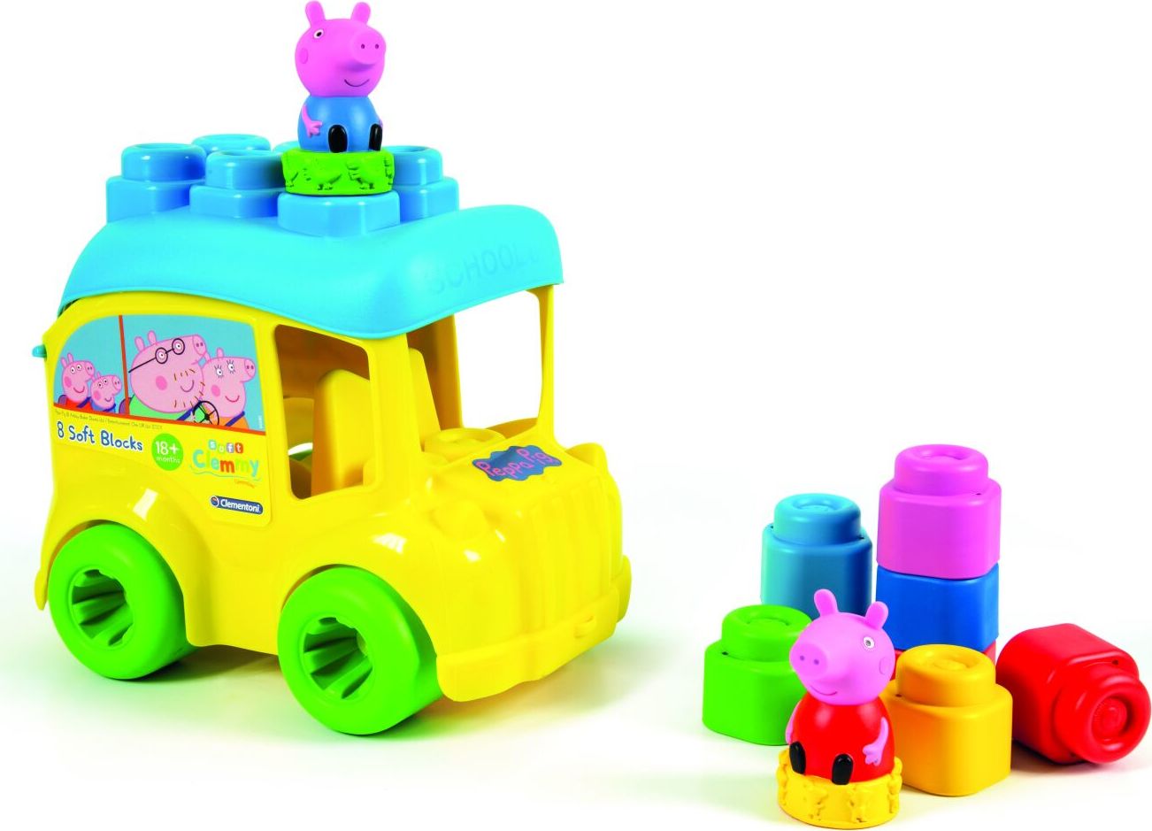 Clemmy baby Peppa Pig - školní autobus