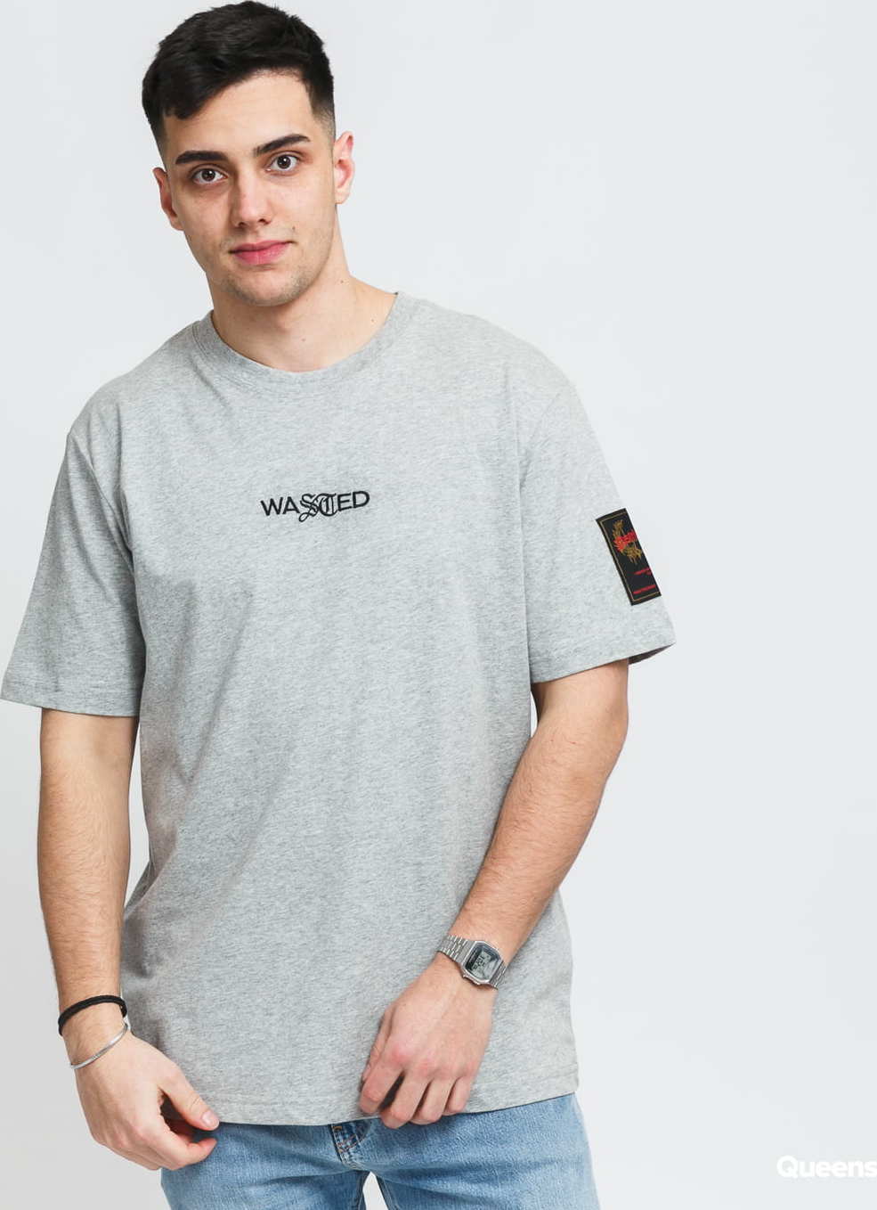 Wasted Paris Essential Tee melange šedé L