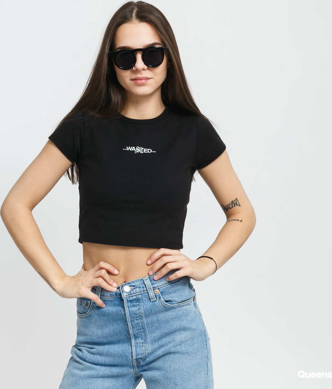 Wasted Paris W Bella Signature Crop Top černé M