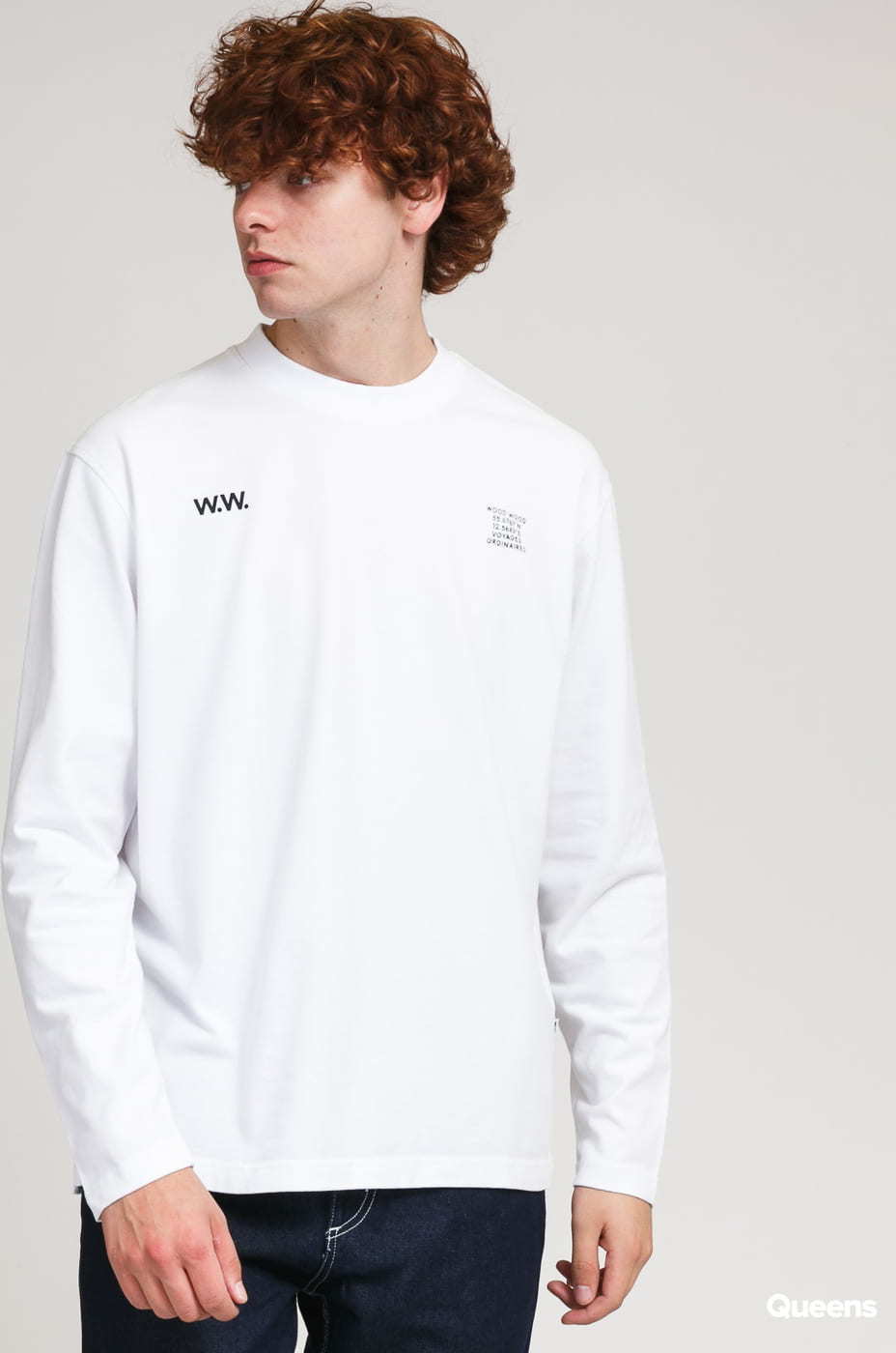 WOOD WOOD Anakin Long Sleeve bílé L