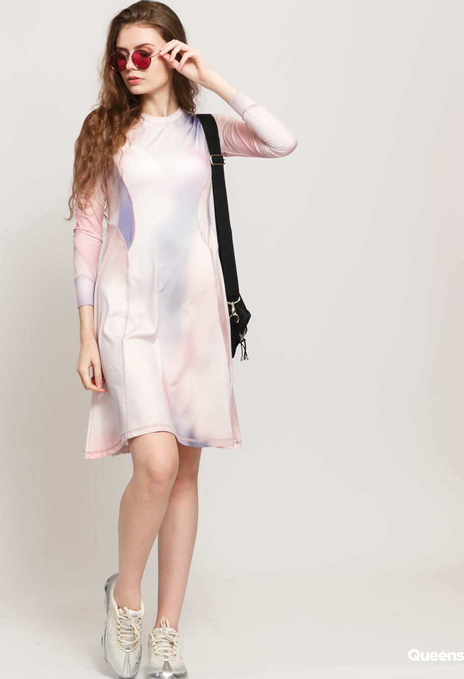 WOOD WOOD Sue Dress krémové / růžové / fialové L
