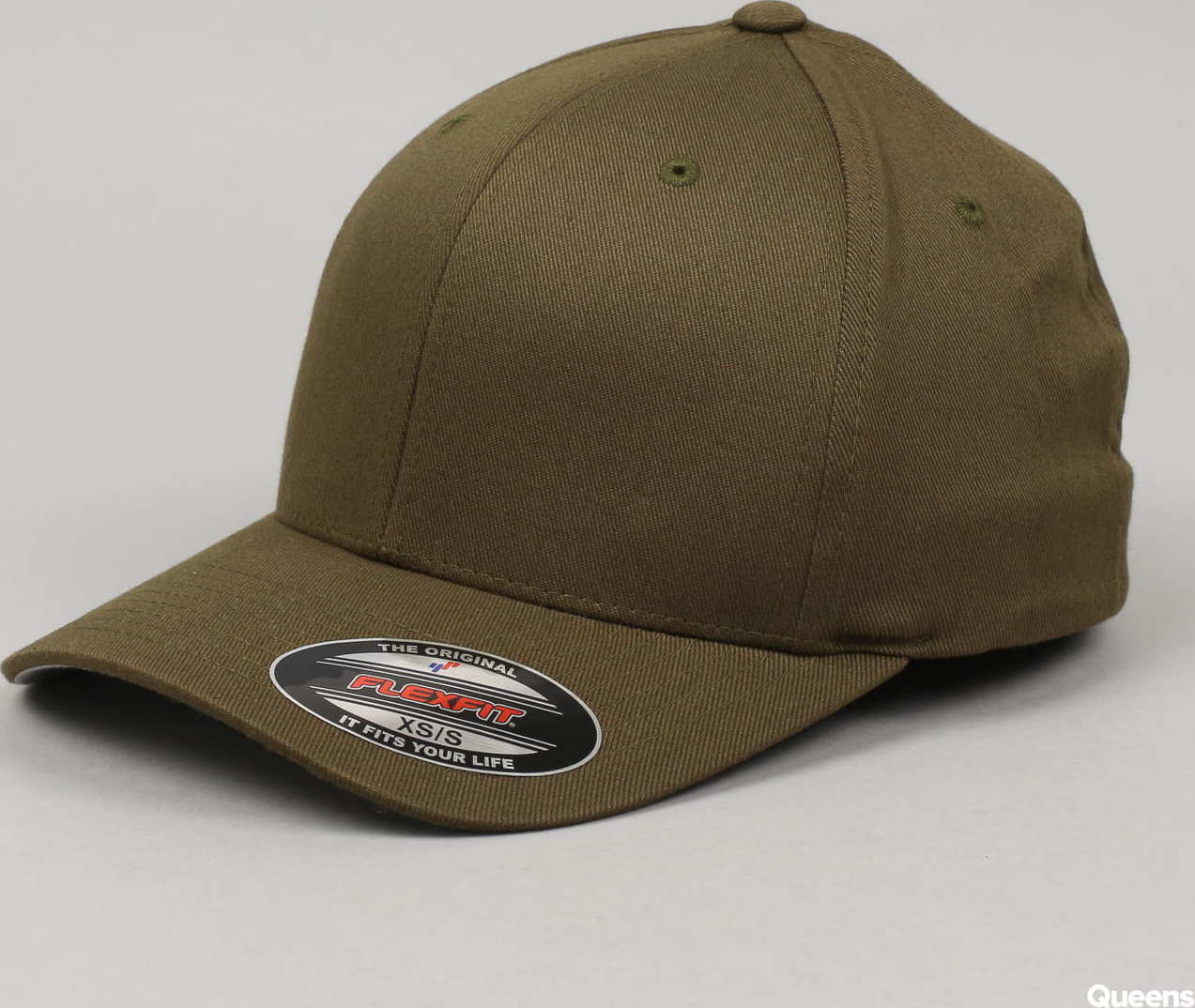 Yupoong Flexfit Wooly Combed olivová / šedá S-M