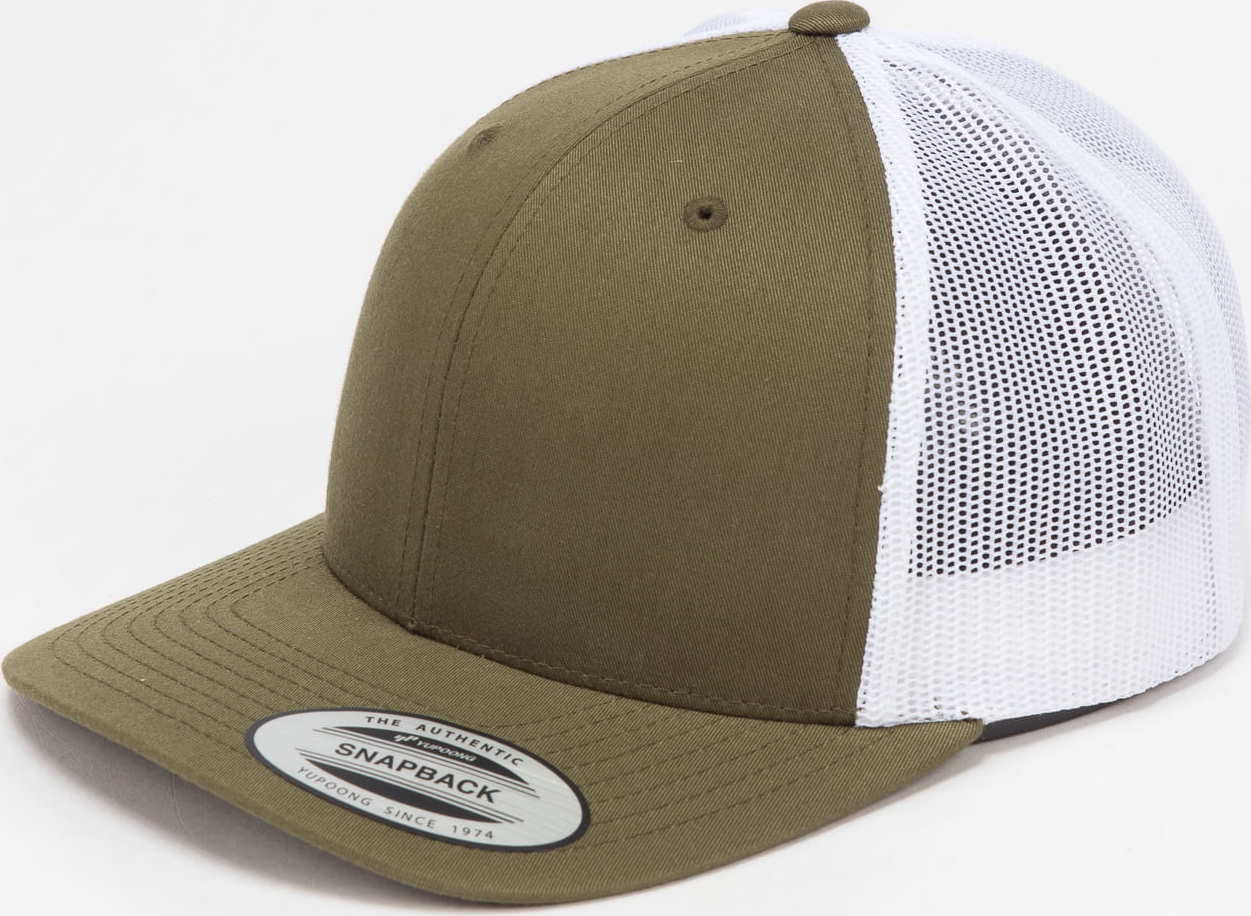 Yupoong Retro Trucker 2-Tone olivová / bílá
