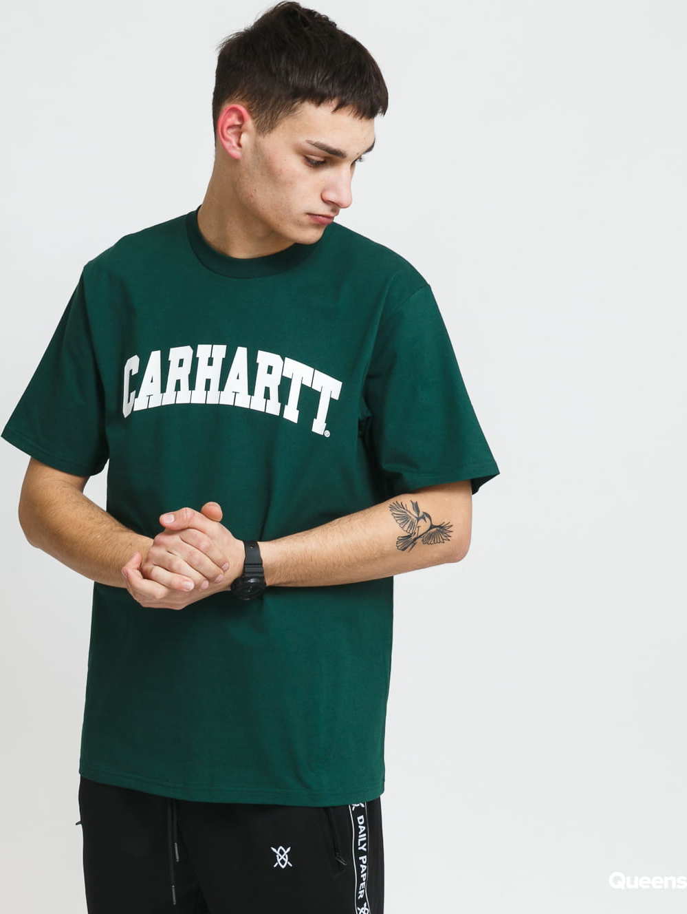 Carhartt WIP SS University Tee tmavě zelené S