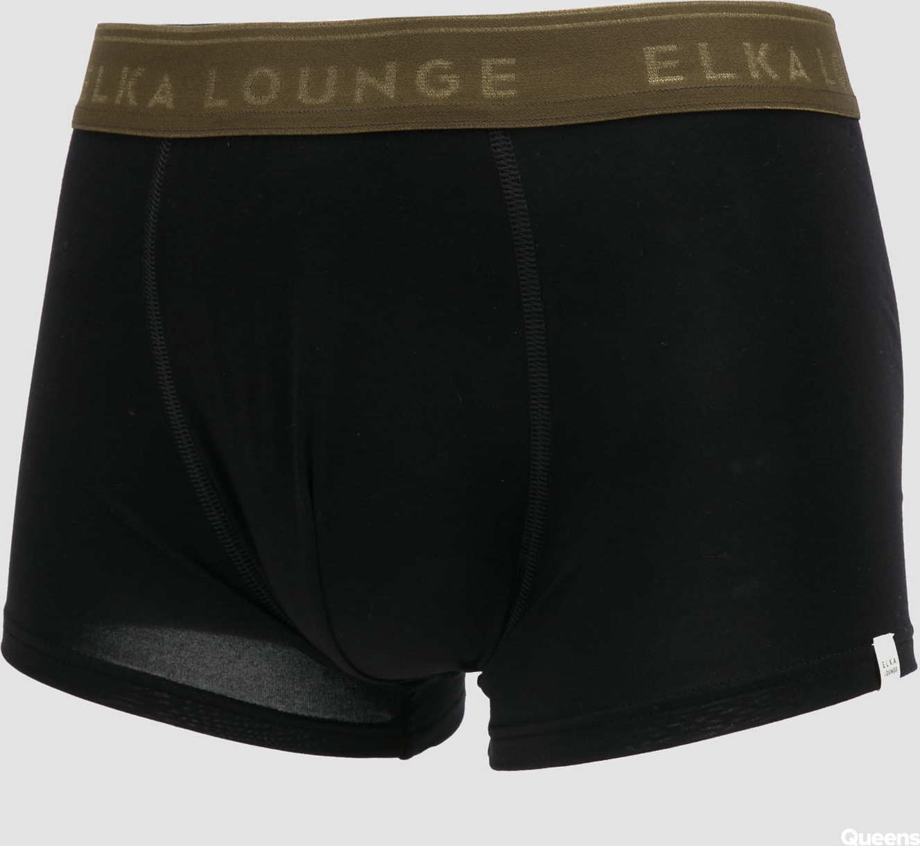 Elka Pánské Boxerky černé / olivové XL