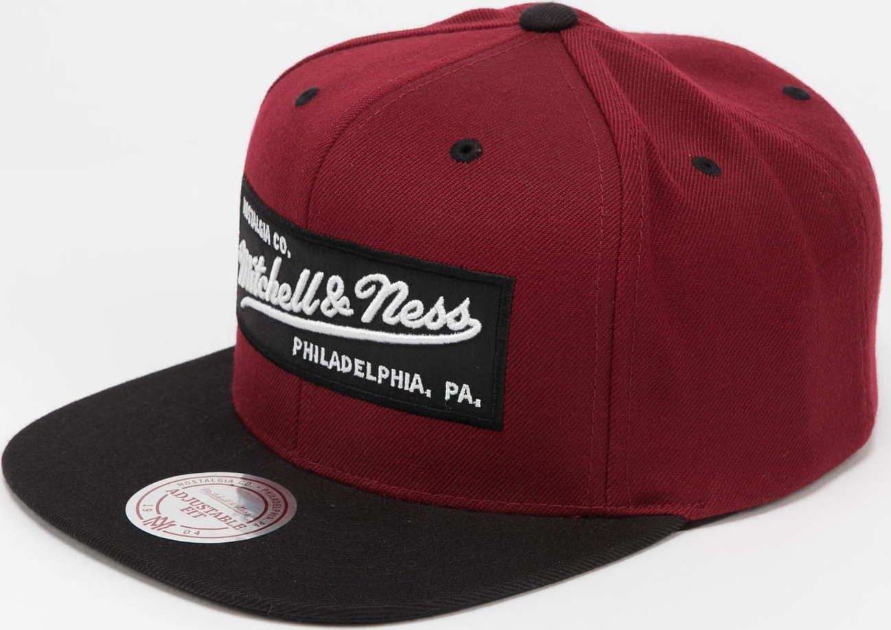 Mitchell & Ness Branded Box Logo Snapback vínová / černá