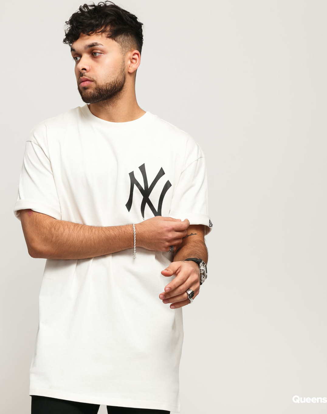 New Era MLB Big Logo Oversized NY krémové XL