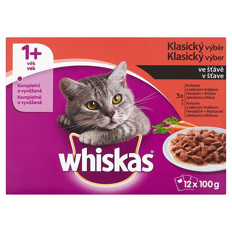 Kap.WHISKAS masovy vyber ve stave 12ks 1200g