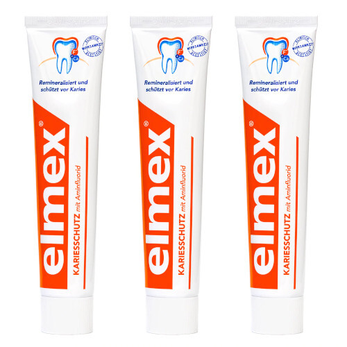 Elmex Caries Protection Fluoridová zubní pasta 3 x 75 ml