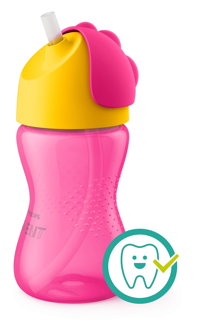 PHILIPS AVENT Hrneček s ohebným brčkem Bendy dívka 300 ml