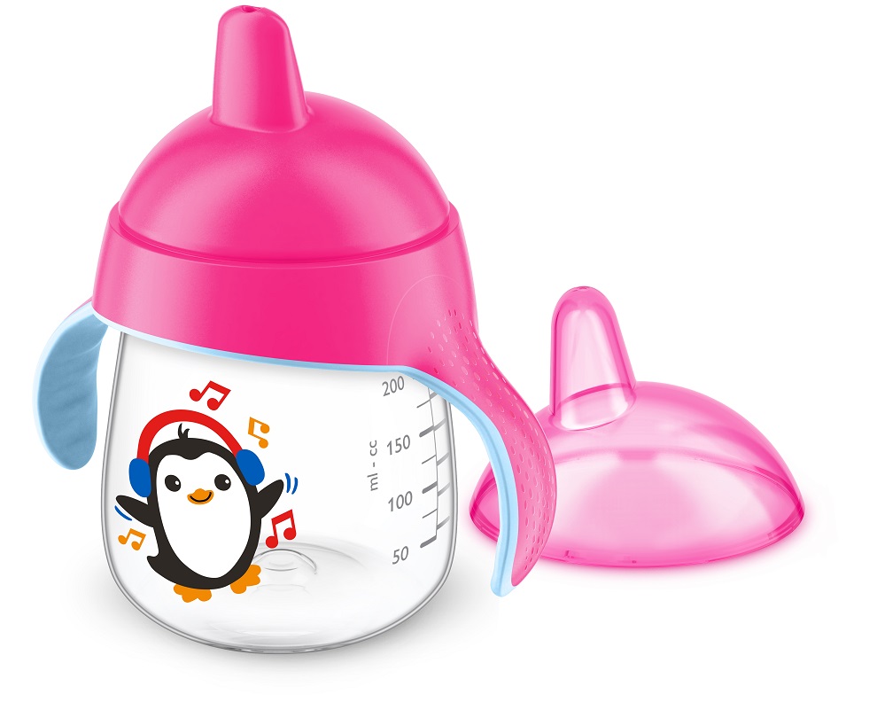 PHILIPS AVENT Hrneček pro první doušky Premium růžový 260 ml