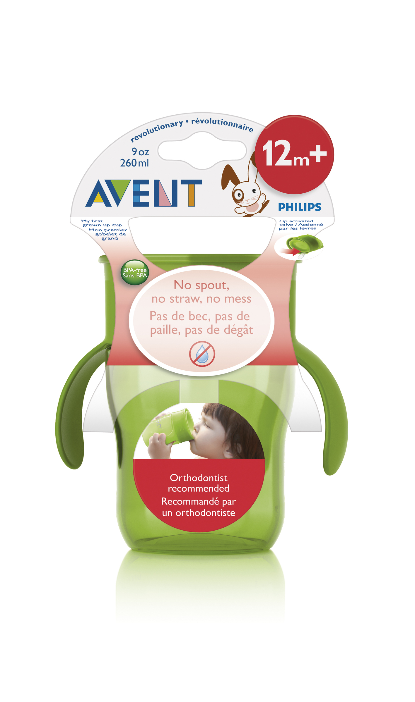 PHILIPS AVENT Hrneček první skutečný zelený 260 ml