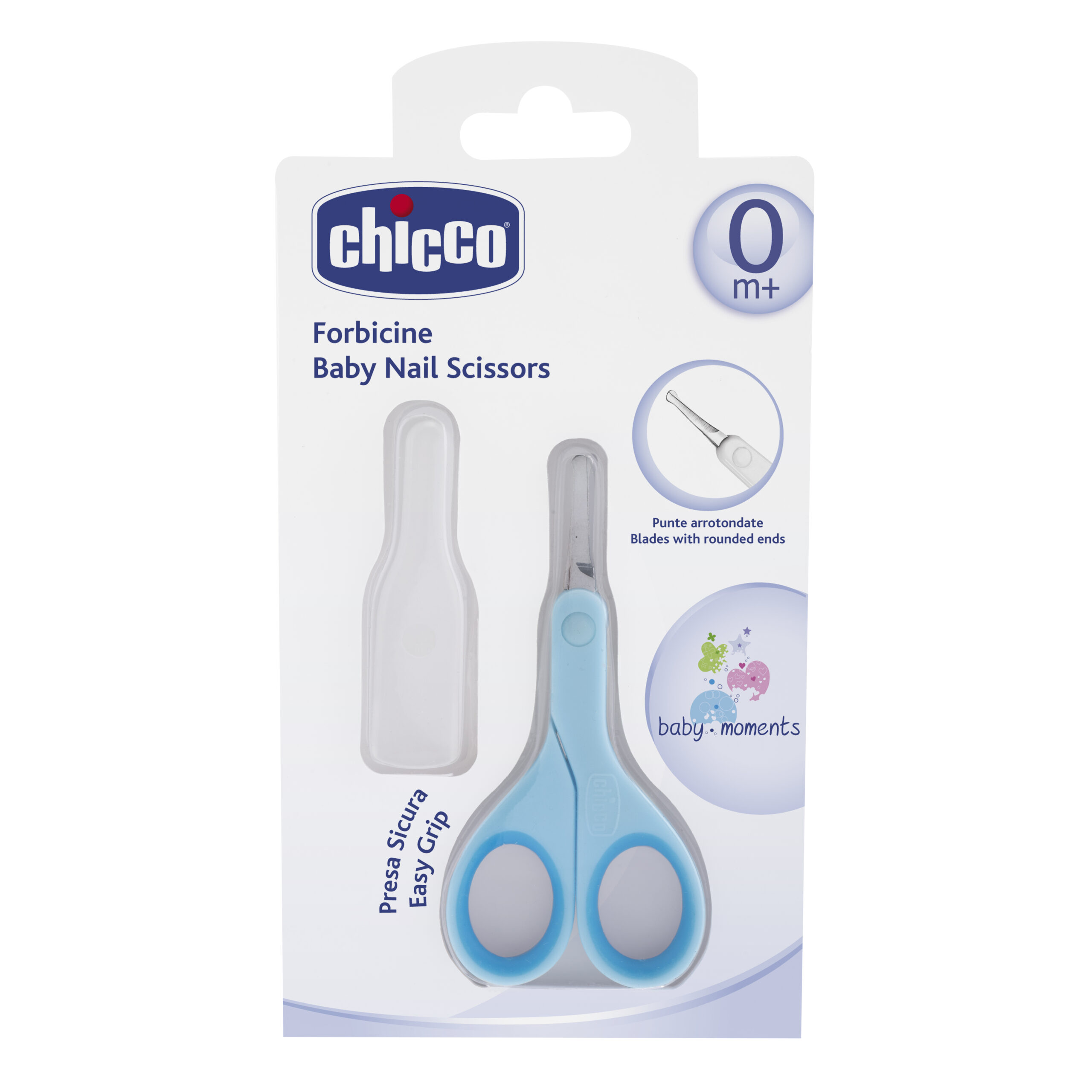 Chicco Nůžky s kulatou špičkou - modrá 1 ks