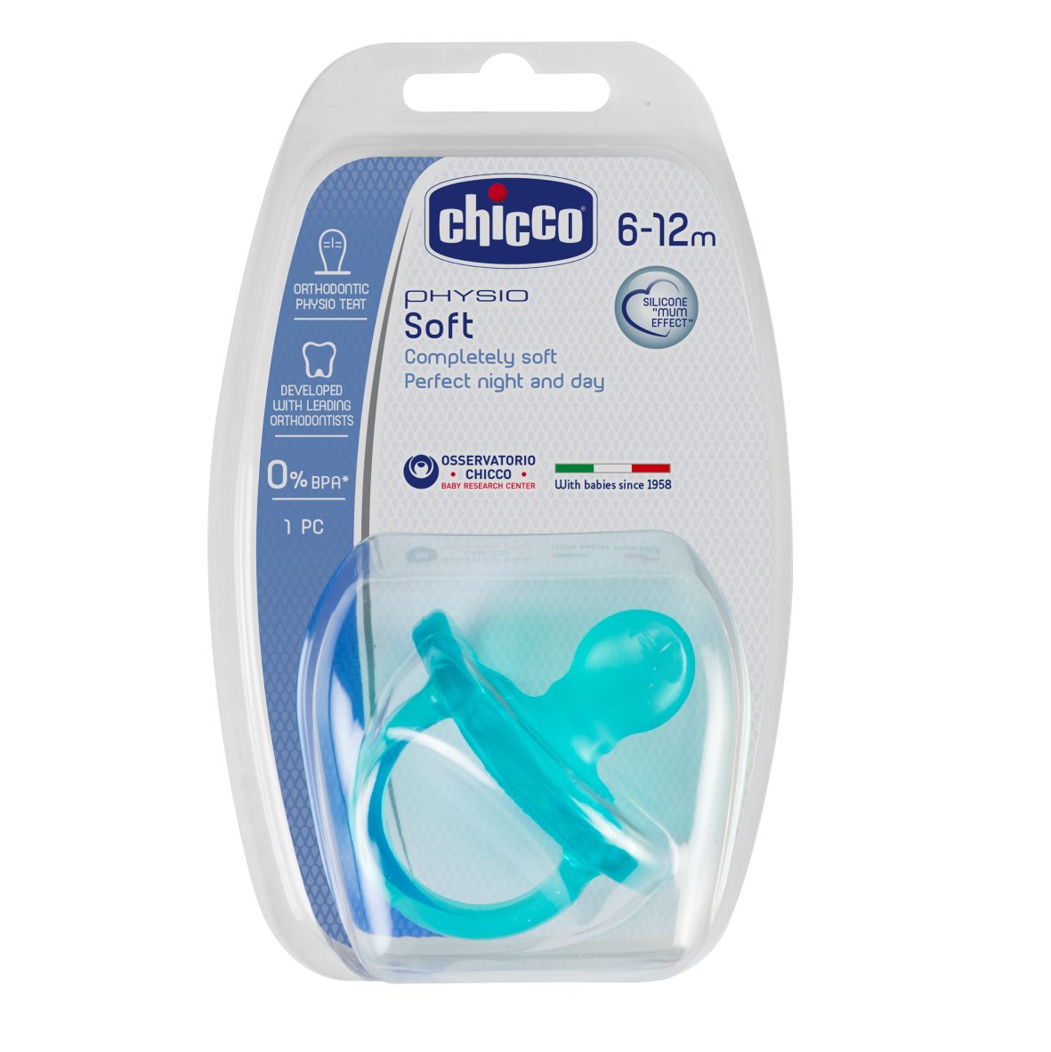 Chicco Šidítko Physio Soft celosilikónové