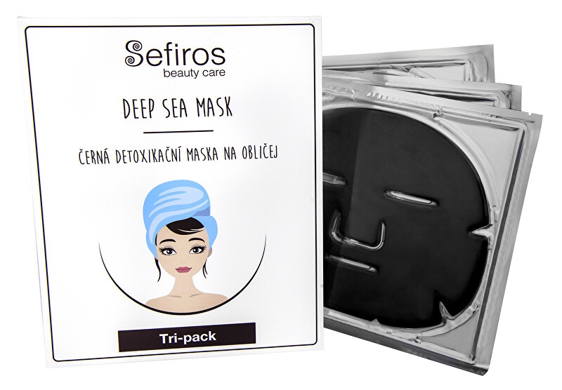 Sefiros Černá detoxikační maska na obličej 3 ks/bal.