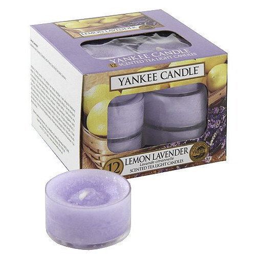 Yankee Candle Aromatické čajové svíčky Lemon Lavender 12 x 9
