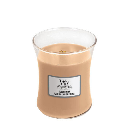 WoodWick Vonná svíčka váza Golden Milk 275 g