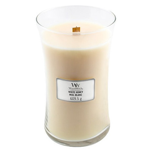 WoodWick Vonná svíčka váza White Honey 609