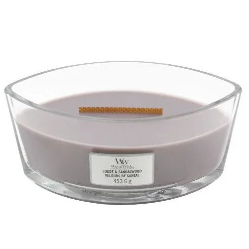 WoodWick Vonná svíčka loď Suede & Sandalwood 453