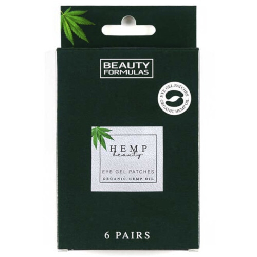Beauty Formulas eye patches Gelové masky na oči s konopím Hemp Beauty 6 párů