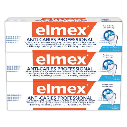 Elmex Zubní pasta Anti Caries Professional Trio 3 x 75 ml