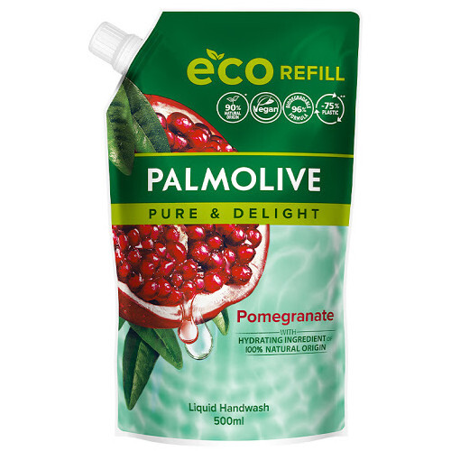 Palmolive Tekuté mýdlo Pure & Delight Pomegranate (Liquid Hand Wash) - náhradní náplň 500 ml
